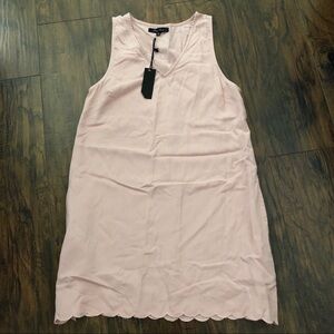 Honey Punch Dress Womens Size M Blush Scalloped Hem Shift